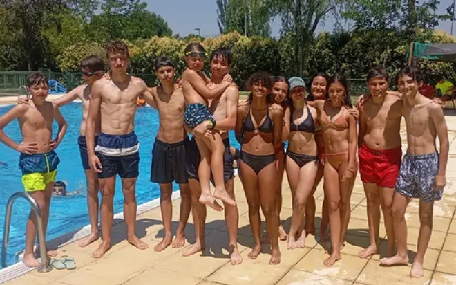 Visita de nuestro Concejal de deportes en el campamento de Verano