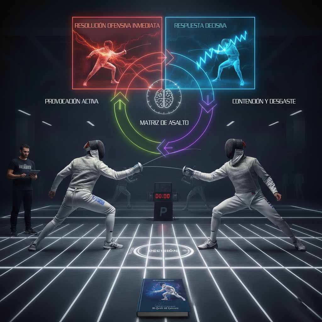 Diagrama de los cuatro estados tácticos en espada